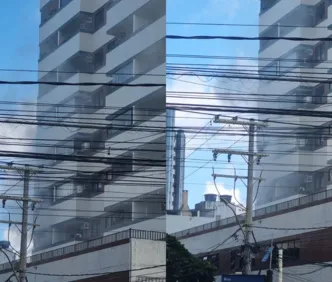 Apartamento pega fogo no bairro da Pituba, em Salvador