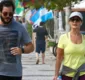 
                  Casal fitness? Fátima Bernardes e Túlio Gadelha fazem corrida juntos