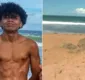 
                  Garoto que sumiu após nadar é achado morto na praia de Busca Vida