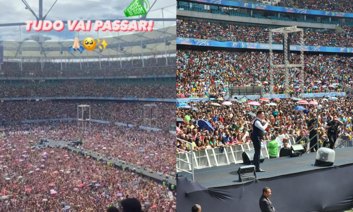 Sucesso nas redes sociais, Bispo Bruno Leonardo faz culto na Fonte Nova