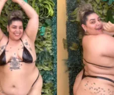 Aila Menezes mostra marquinha de bronzeamento durante banho: 'Poder'