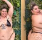 
                  Aila Menezes mostra marquinha de bronzeamento durante banho: 'Poder'