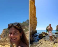 Pipo Marques e Mari Gonzalez curtem sol em praia de Portugal