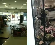 VEJA VÍDEO: carro invade loja de shopping em Salvador