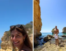 Pipo Marques e Mari Gonzalez curtem sol em praia de Portugal