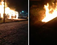 Vídeo: ônibus pega fogo em garagem da Avenida Suburbana