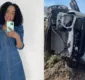 
                  Cantora gospel Sulamita Alves sofre grave acidente de carro com marido