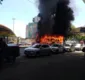 
                  Ônibus pega fogo no bairro do Comércio após pane elétrica