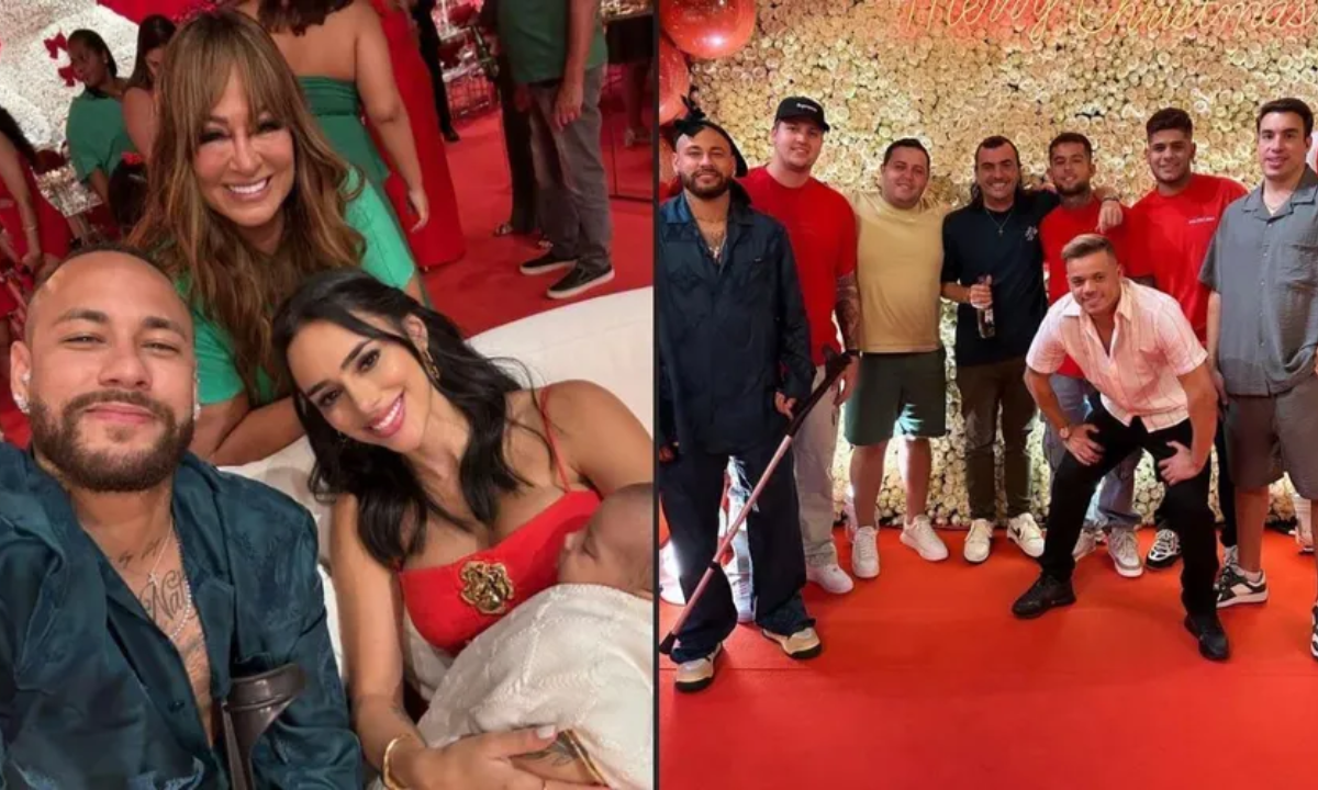 Neymar celebrou Natal com família e amigos em festa luxuosa