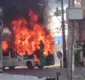 
                  Ônibus é incendiado na Estrada das Barreiras; circulação é suspensa