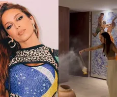 Anitta faz ritual de limpeza espiritual em nova mansão de luxo; veja
