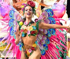 Carnaval: ex-BBB Alane deixa desfile com bumbum machucado; FOTOS