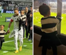 Neymar volta ao campo com Mavie e Mel em jogo do Santos; VÍDEO