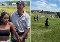 Influenciadora invade ‘Rancho do Maia’ e é pega por segurança; VÍDEO