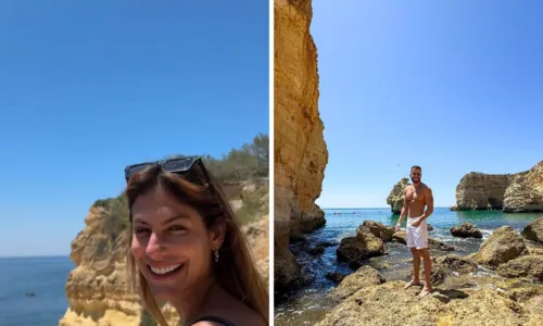 
				
					Pipo Marques e Mari Gonzalez curtem sol em praia de Portugal
				
				