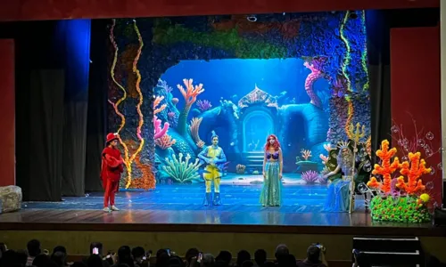 
				
					Alunos de escola baiana encenam espetáculo 'The Little Mermaid Jr.'
				
				