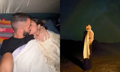 
				
					Mari Gonzalez e Pipo Marques surpreendem com noite de amor no deserto
				
				