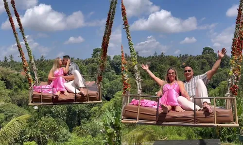 
				
					Xanddy e Carla Perez celebram 23 anos de casamento com beijão
				
				