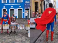 'Superman brasileiro' faz sucesso nas ruas de Salvador; VÍDEO
