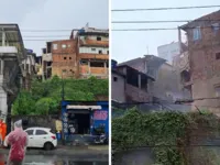 Parte de prédio desaba em bairro de Salvador