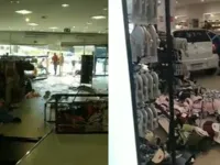 VEJA VÍDEO: carro invade loja de shopping em Salvador