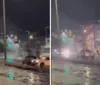 Vídeo: grupo realiza 'guerra' de fogos de artifício na Av. San Martin
