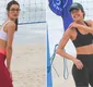 
                  Camila Queiroz e Agatha Moreira surgem juntas em partida de futevôlei