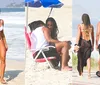 Aline Patriarca e Diogo Almeida trocam beijos quentes em praia; veja