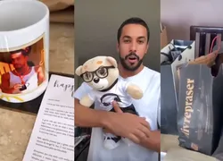 Ex-BBB Maike ganha presentes de grife de fãs com Renata e web detona