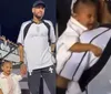 Filha de Neymar chora e deixa campo carregada após bolada na cabeça