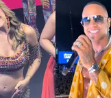 Léo Santana se derrete por Lore Improta e filho no Carnatal; VÍDEO