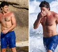 Chay Suede curte praia com filhos em folga de 'Quem Ama Cuida'; FOTOS