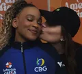 Rebeca Andrade reage a elogio de suposta namorada: ‘Abusadinha’
