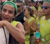 Filho de Ivete desce do trio e tira foto com cordeiros no Carnaval