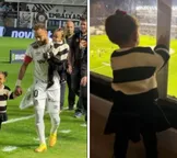 Neymar volta ao campo com Mavie e Mel em jogo do Santos; VÍDEO
