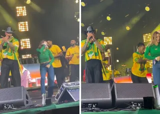 Sheila Mello mete dança em palco de Léo Santana e se derrete com filha