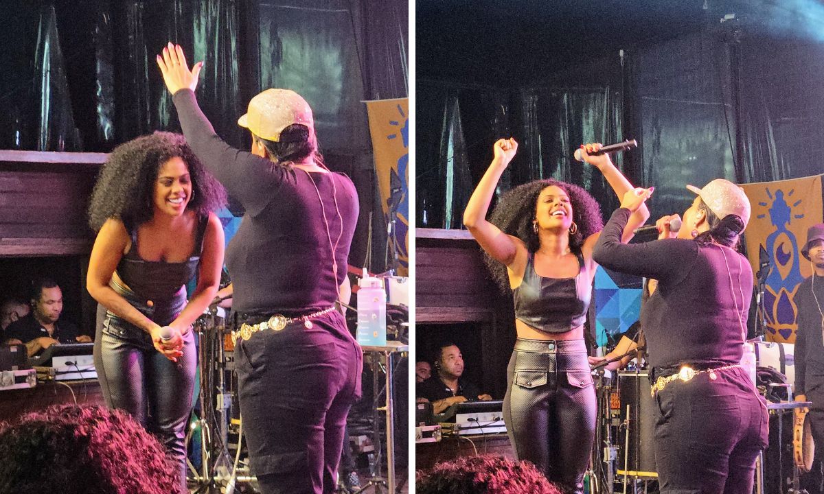 Ex-BBB Marvvila comemora 24 anos em mirante do Vidigal, no Rio