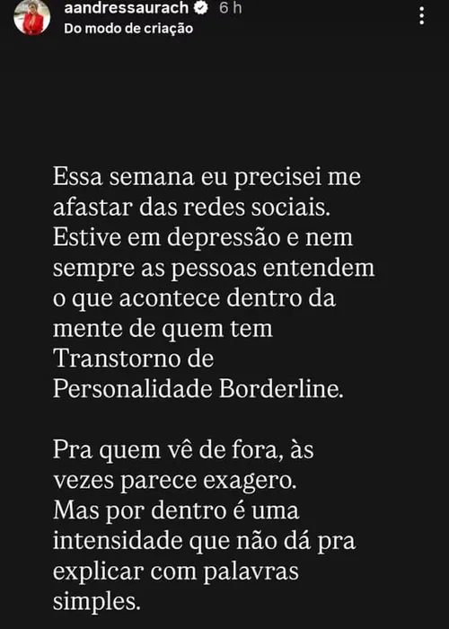 
					Saiba real estado de saúde de Andressa Urach após surto e 'apagão'
				
				