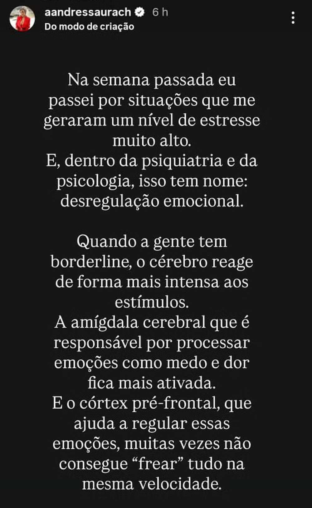 Andressa Urach revela surto e 5 dias de cama por Borderline