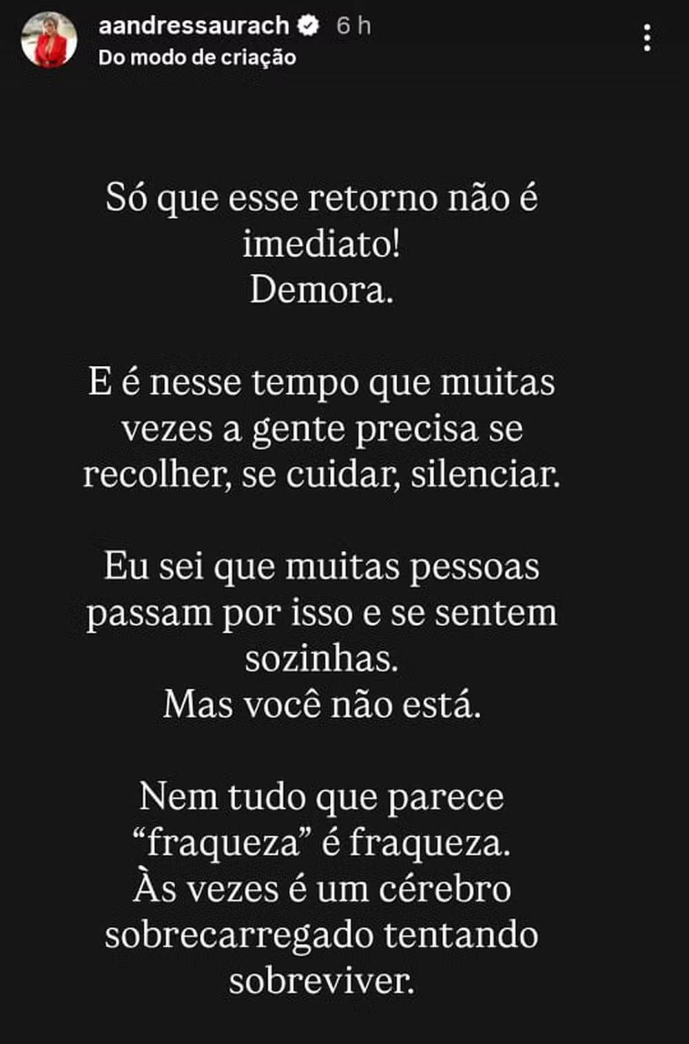 Andressa Urach revela surto e 5 dias de cama por Borderline