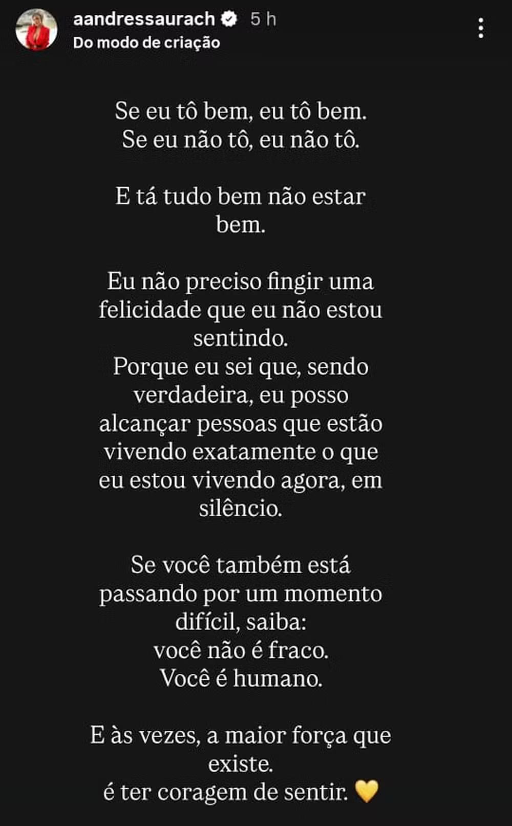 Andressa Urach revela surto e 5 dias de cama por Borderline