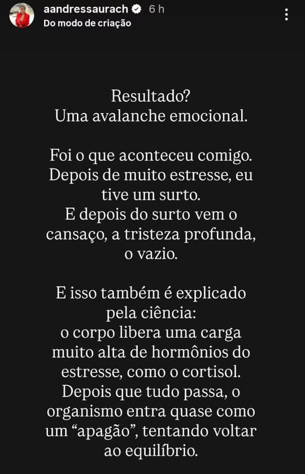 Andressa Urach revela surto e 5 dias de cama por Borderline