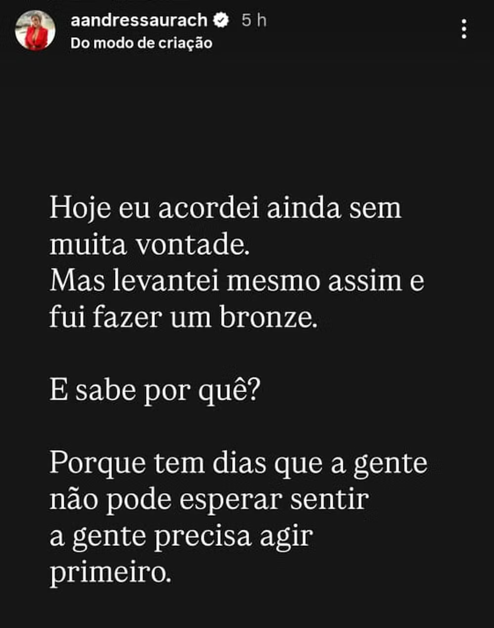 Andressa Urach revela surto e 5 dias de cama por Borderline