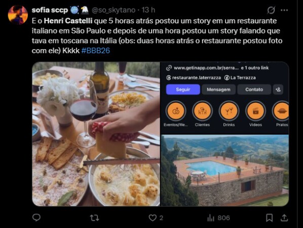 BBB 26: Henri Castelli comete nova gafe e é desmascarado: 'Mico'