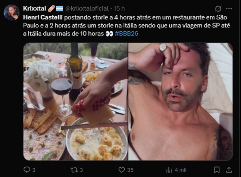 BBB 26: Henri Castelli comete nova gafe e é desmascarado: 'Mico'