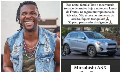 
				
					Beto Jamaica, cantor do É o Tchan, tem carro roubado na Bahia
				
				