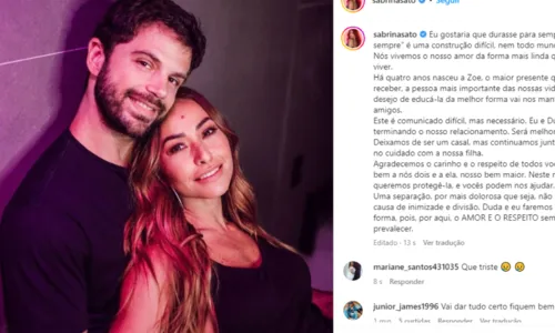 
				
					Sabrina Sato confirma fim de casamento com Duda: 'Será melhor'
				
				