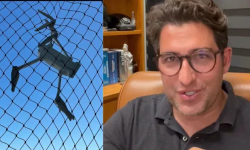 
				
					Alessandro Timbó encontra drone em tela de proteção: 'Bisbilhotando'
				
				