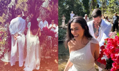 
				
					Cleo e Leandro Dlucca realizam novo casamento em Cachoeira: 'Bênçãos'
				
				