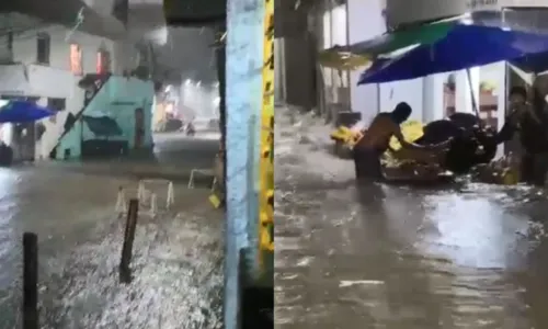 
				
					Debaixo d'água: chuva deixa ruas alagadas em Salvador
				
				